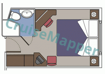 MSC Armonia Oceanview Cabin  floor plan