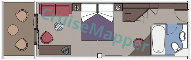 MSC Armonia Deluxe Suite Aurea  floor plan