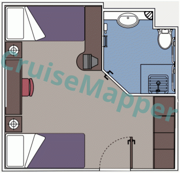 MSC Armonia Handicap|Wheelchair-Accessible Cabins  floor plan