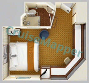 Pacific Explorer Wheelchair-Accessible Handicap Cabin  floor plan