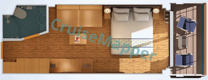 Carnival Fascination Junior Suite  floor plan