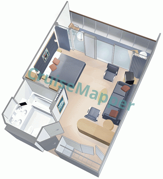 Vision Of The Seas 1-Bedroom Grand Suite  floor plan