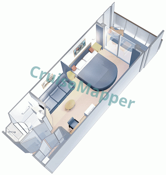 Vision Of The Seas Spacious Balcony Cabin  floor plan