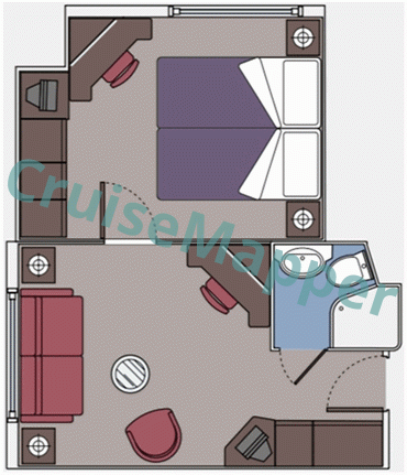 MSC Sinfonia Family Cabin  floor plan