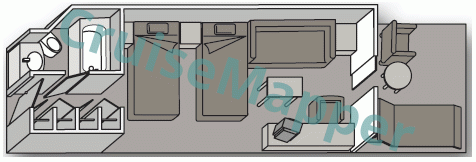 Aegean Majesty Vista Suite (Balcony Cabin)  floor plan