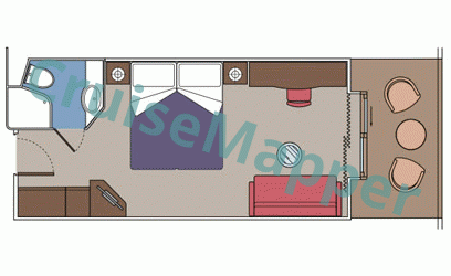 MSC Orchestra Balcony Cabins  floor plan