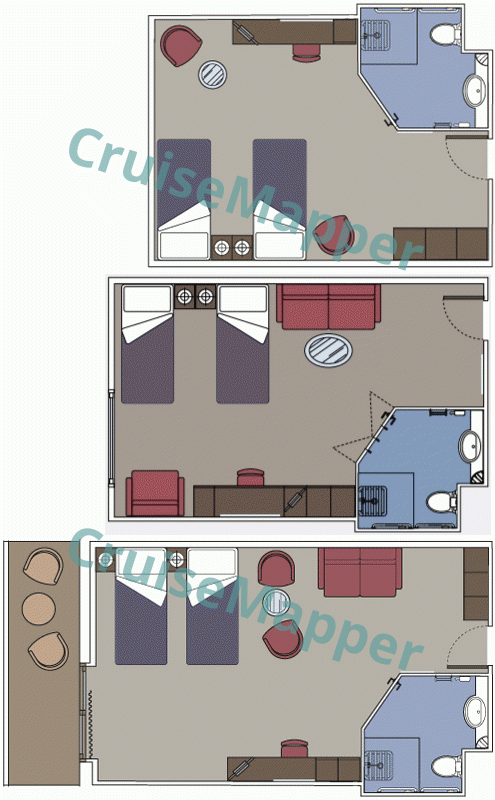 MSC Orchestra Handicap (Wheelchair-Accessible) Cabins  floor plan