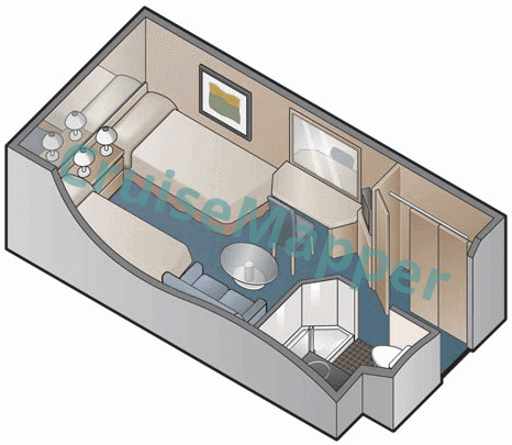 Celebrity Millennium Interior Cabin  floor plan