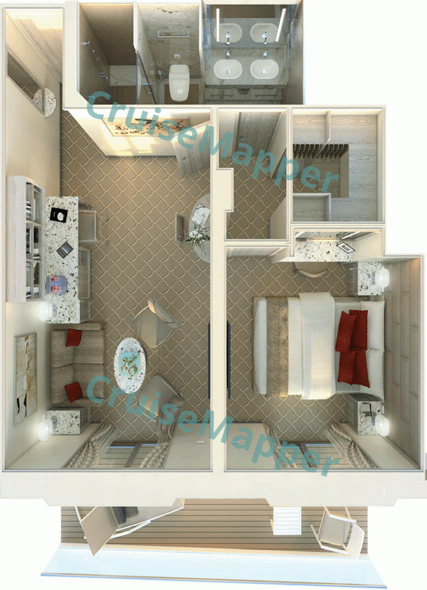 Silver Cloud Medallion Suite  floor plan