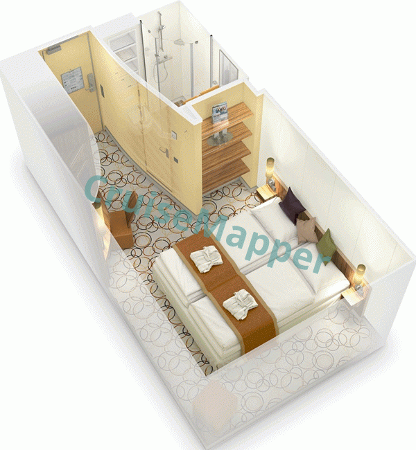 AIDAblu Innenkabine|Inside Cabin  floor plan