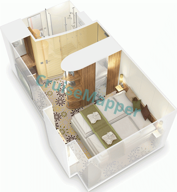 AIDAblu Meerblickkabine|Oceanview Cabin  floor plan