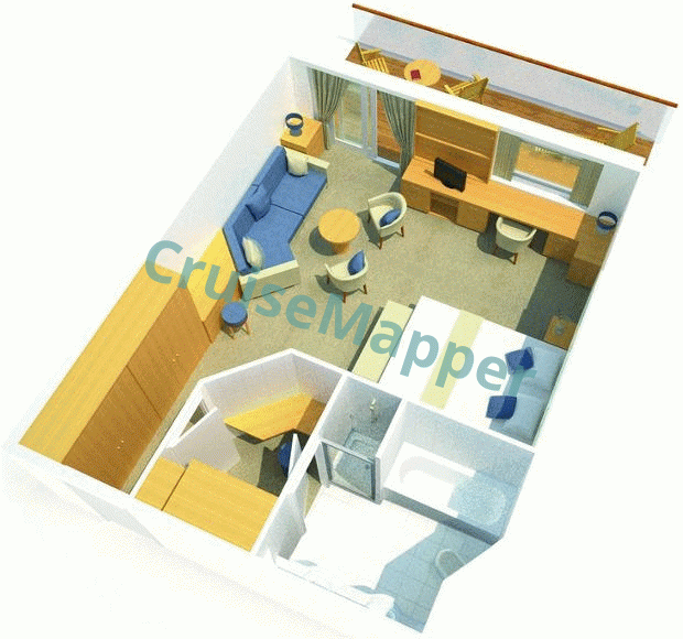 Arcadia Balcony Suite  floor plan