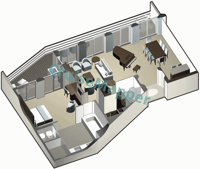 Celebrity Eclipse Penthouse Suite  floor plan