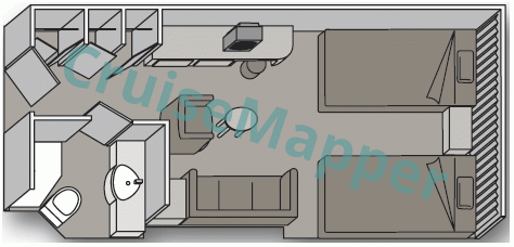 Celestyal Journey Interior Cabin  floor plan