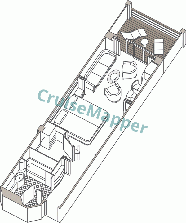 Seven Seas Navigator Deluxe, Concierge and Penthouse Suites  floor plan