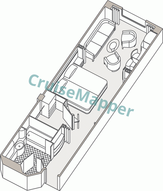 Seven Seas Navigator Window Suite  floor plan