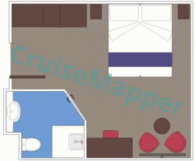 MSC Magnifica MSC Yacht Club Interior Suite  floor plan