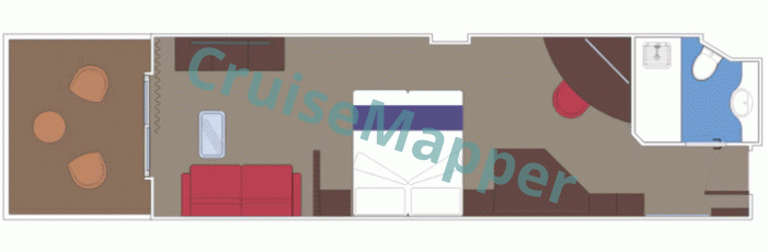 MSC Magnifica MSC Yacht Club Deluxe Suite  floor plan