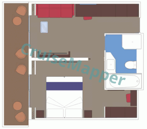 MSC Magnifica MSC Yacht Club Grand Suite  floor plan