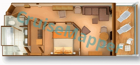 Seabourn Sojourn Penthouse Suite  floor plan