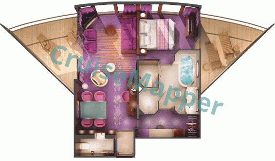 Norwegian Jade The Haven Deluxe Owners Suite  floor plan
