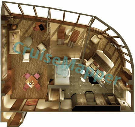 Norwegian Epic The Haven Deluxe Owners Suite  floor plan