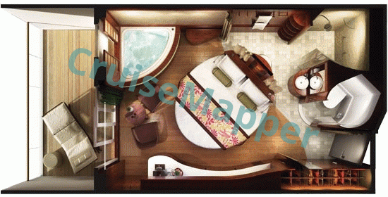 Norwegian Epic The Haven Spa Suite  floor plan