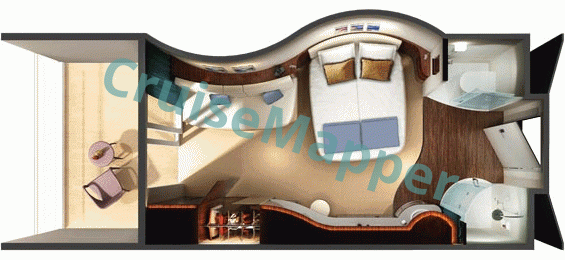 Norwegian Epic Balcony Cabin  floor plan