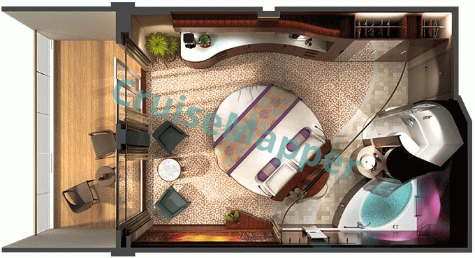 Norwegian Epic The Haven Penthouse Suite  floor plan