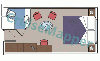 MSC Poesia Oceanview Cabin  floor plan