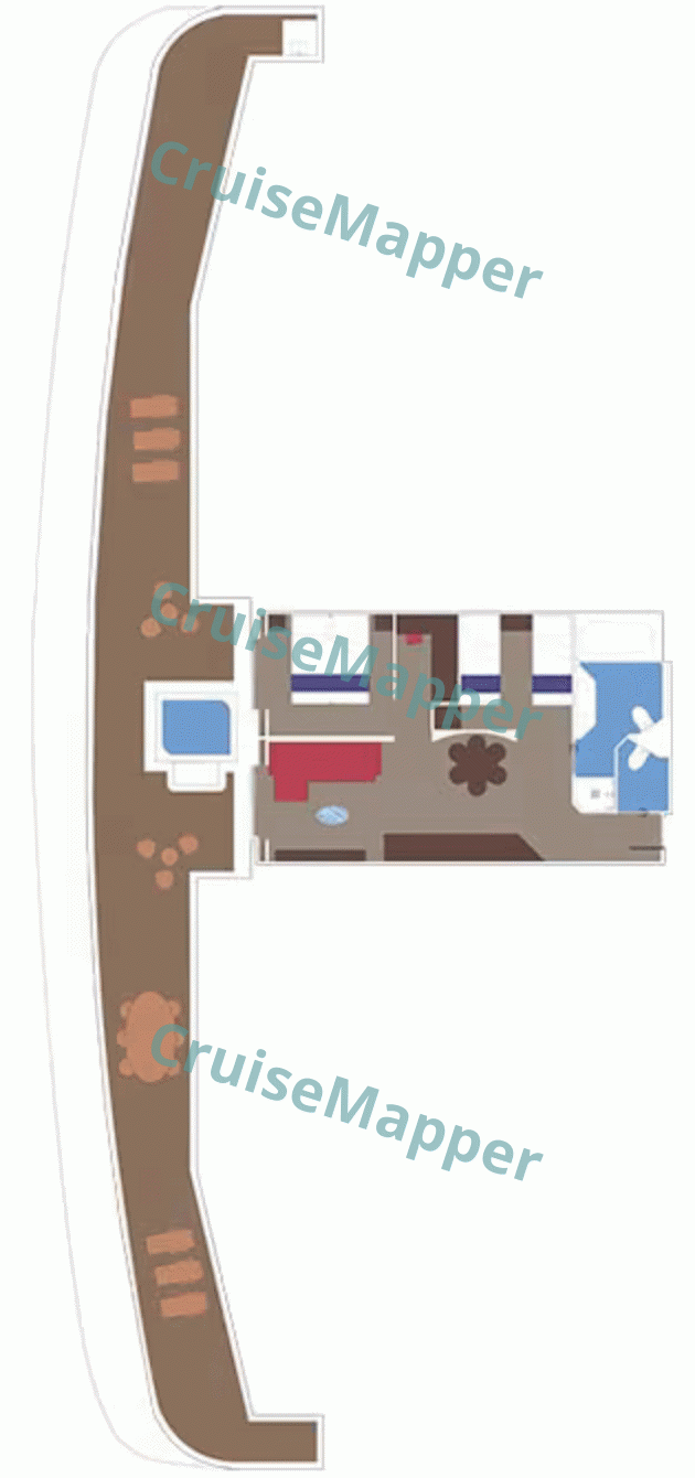 MSC Poesia MSC Yacht Club Royal Suite with Balcony Jacuzzi  floor plan