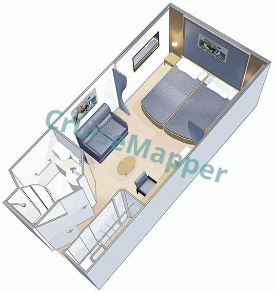 Marella Discovery 2 Inside Cabin  floor plan