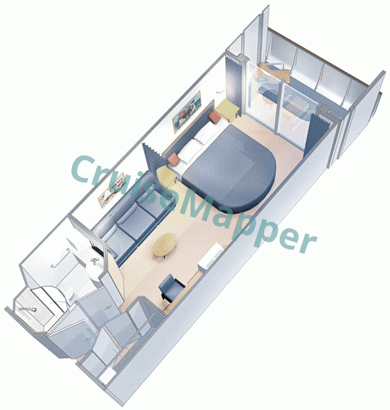 Marella Discovery 2 Balcony Cabin  floor plan