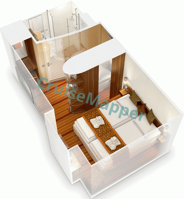 AIDAbella Meerblickkabine|Oceanview Cabin  floor plan