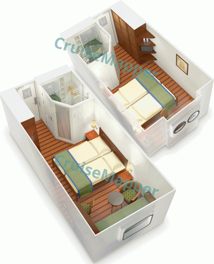 Blue Dream Melody Meerblickkabine|Oceanview Cabin  floor plan