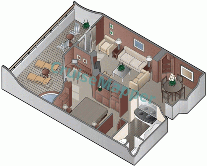 Celebrity Infinity Royal Suite  floor plan