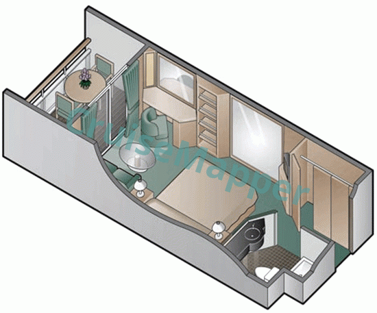 Celebrity Infinity Aqua-Concierge Balcony Cabins  floor plan