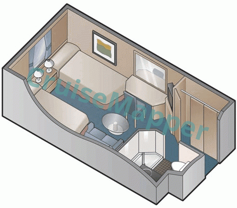 Celebrity Infinity Oceanview Cabin  floor plan