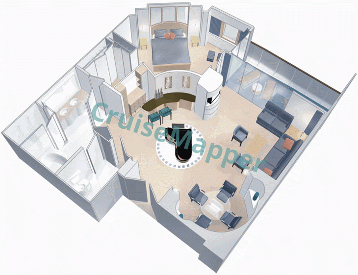 Rhapsody Of The Seas Royal Suite  floor plan