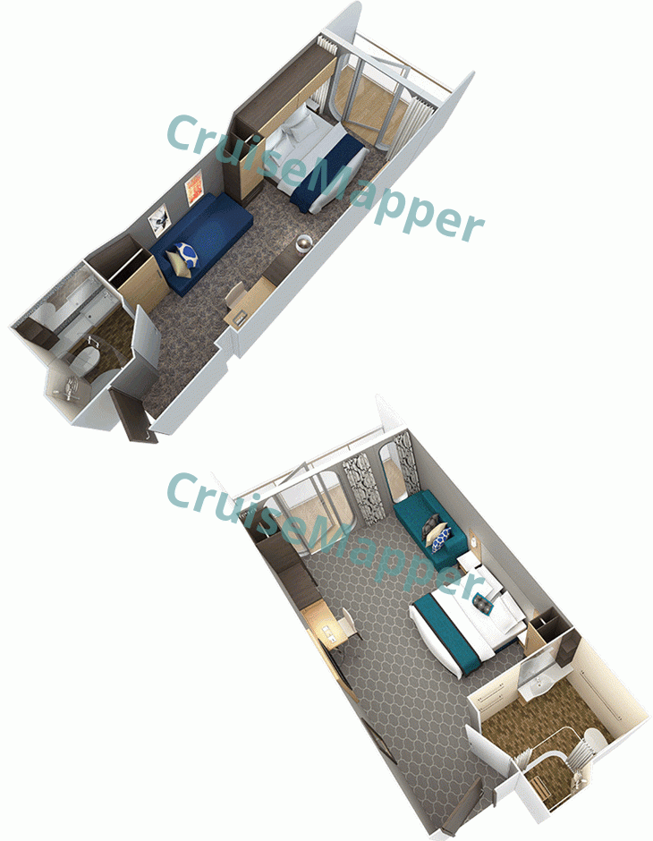 Allure Of The Seas Spacious Balcony Cabin  floor plan