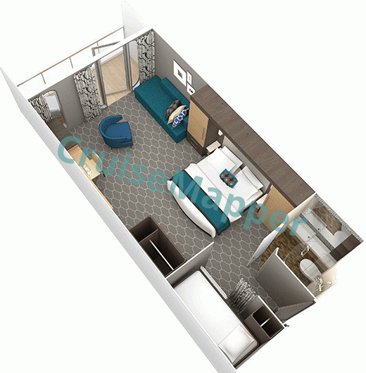 Allure Of The Seas Family Balcony Cabin  floor plan