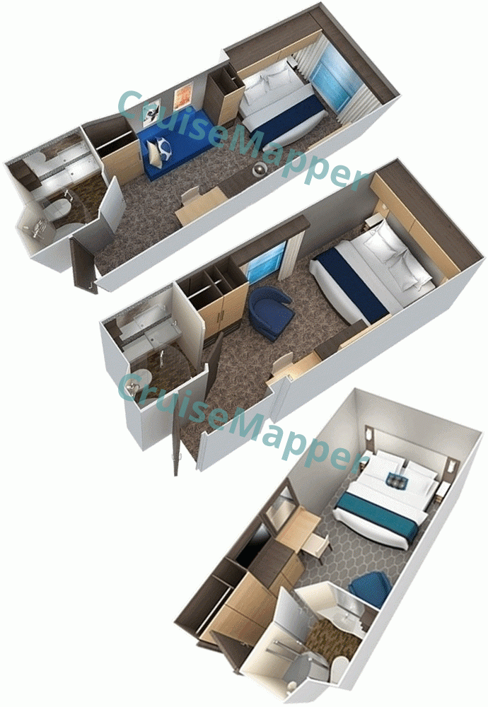 Allure Of The Seas Interior Cabin  floor plan