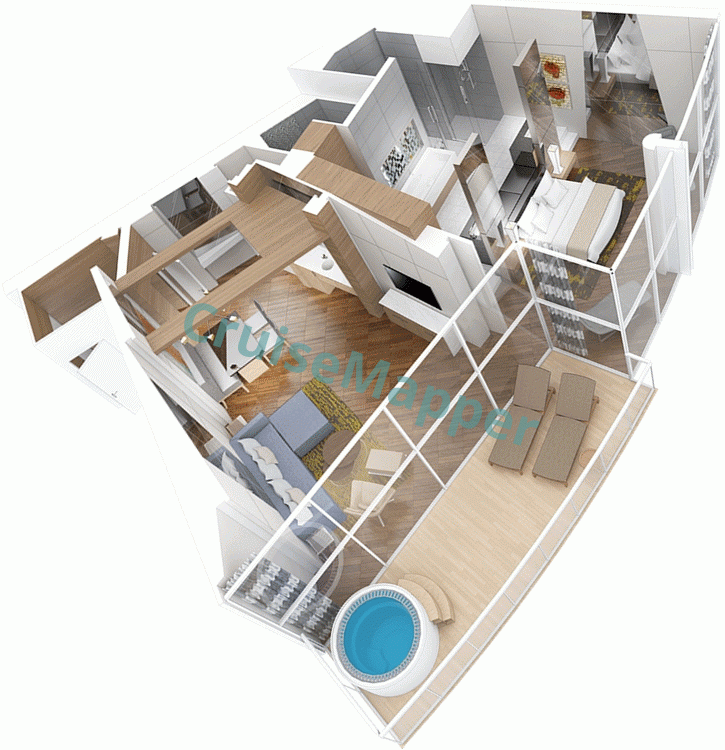 Allure Of The Seas Grand Loft Suite  floor plan