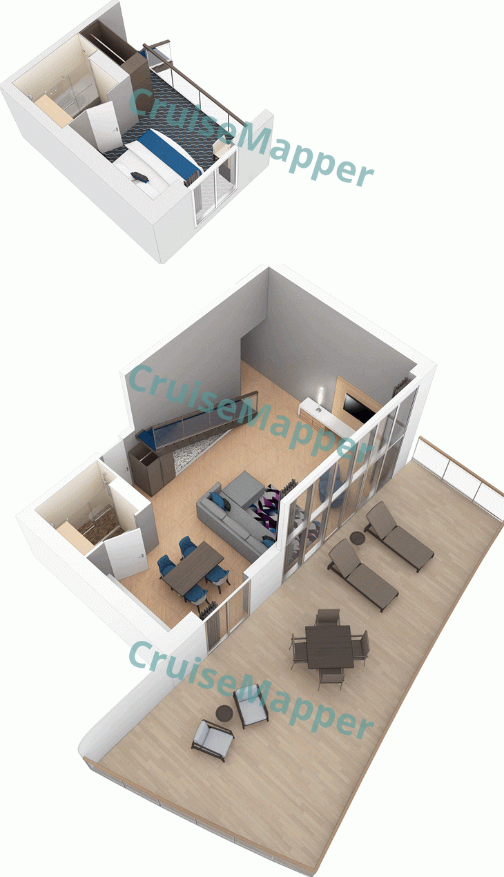 Allure Of The Seas Star Loft Suite  floor plan