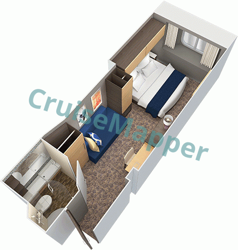 Allure Of The Seas Oceanview Cabin  floor plan