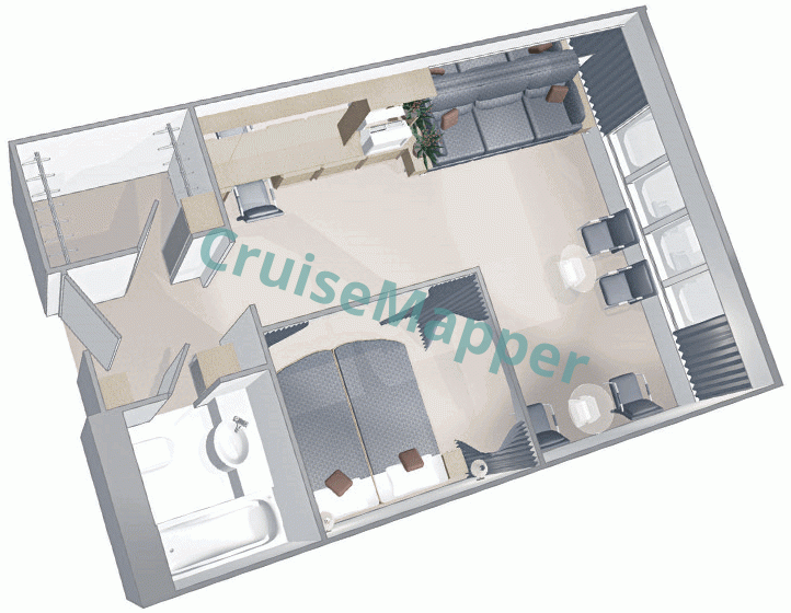 Majesty Of The Seas Owners Suite  floor plan
