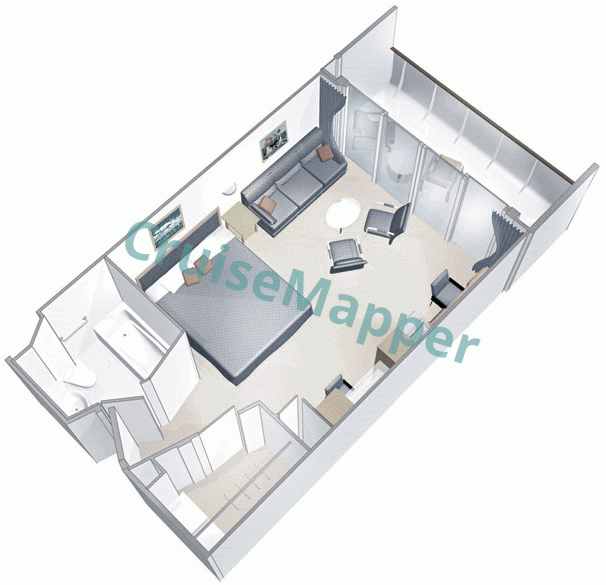 Majesty Of The Seas (Balcony Cabin) Junior Suite  floor plan