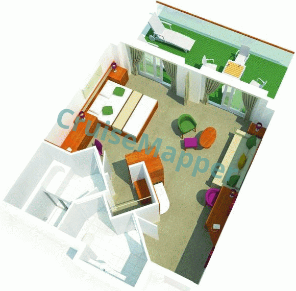 Ventura Balcony Suite  floor plan
