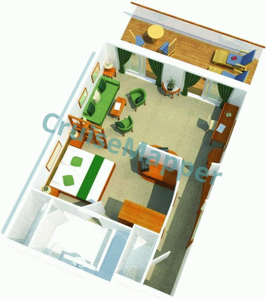 Piano Land Balcony Suite  floor plan