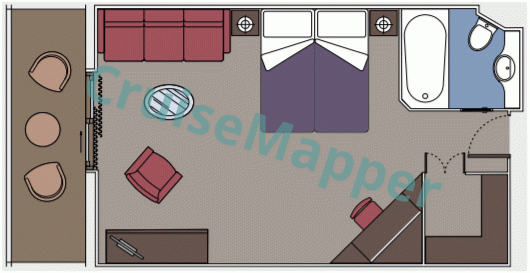 MSC Splendida MSC Yacht Club Deluxe Suite  floor plan